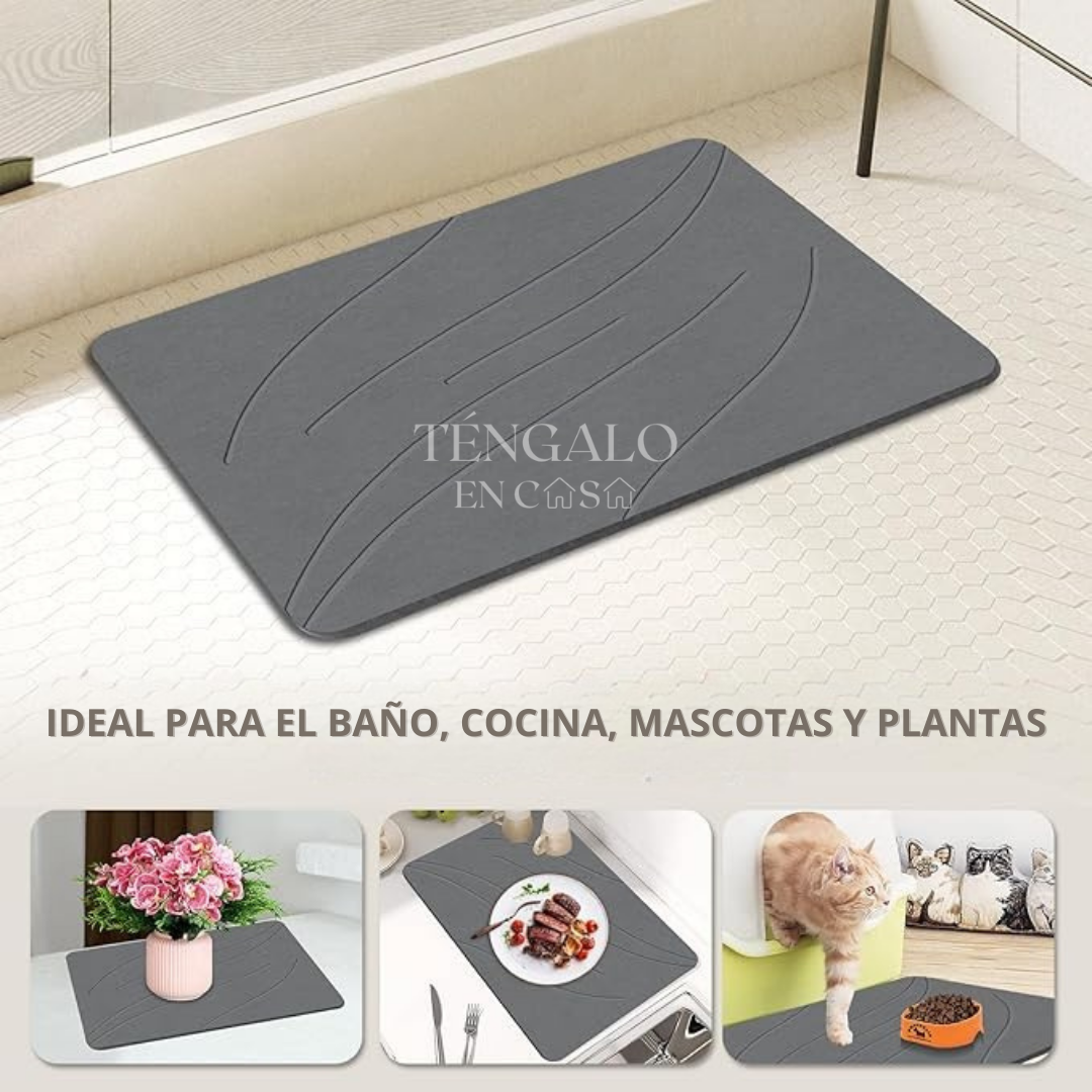 Tapete de Piedra Ultra Absorbente - Gris