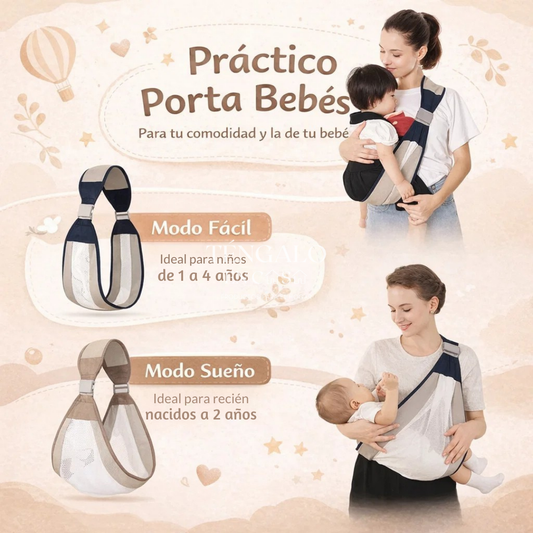 Cargador para bebé transpirable