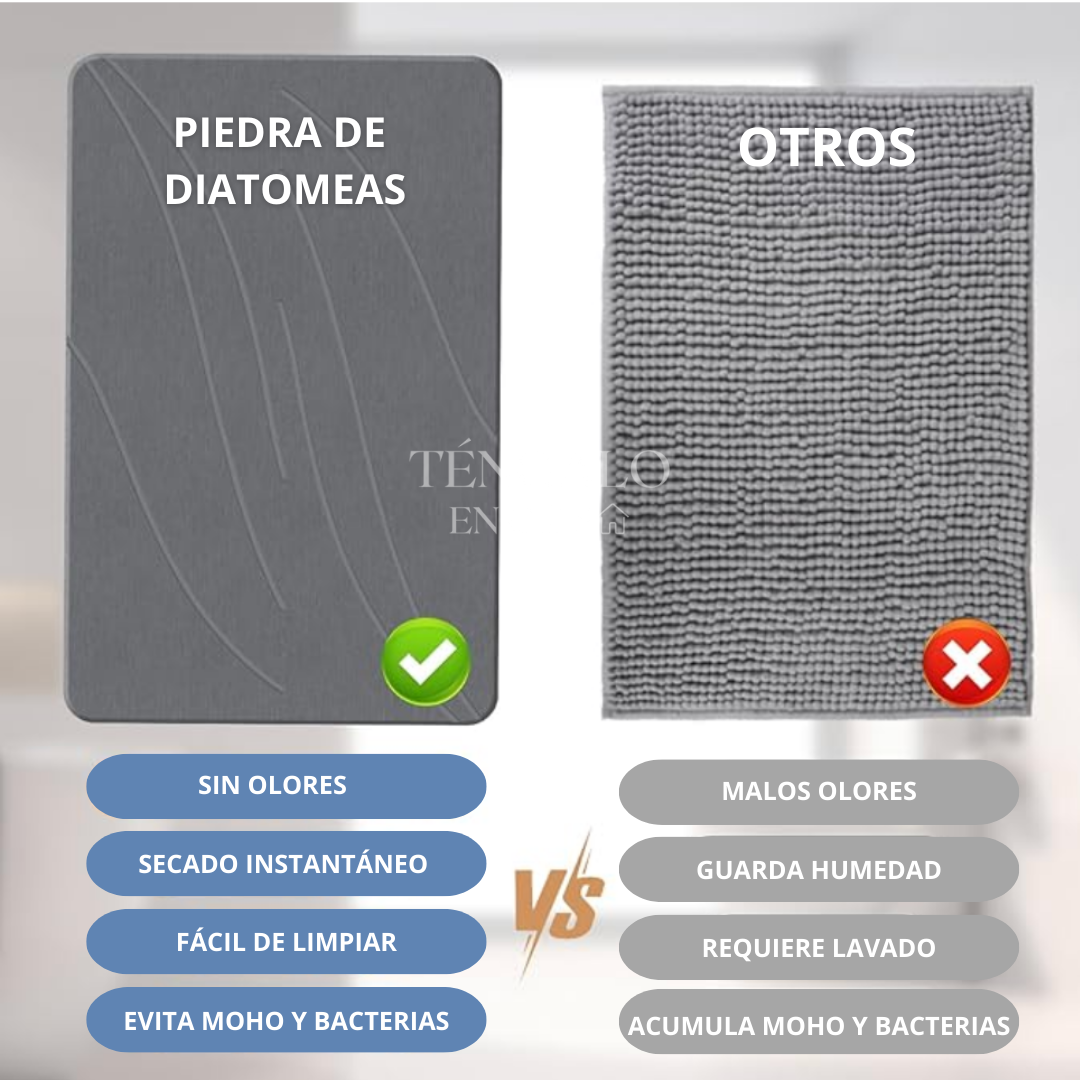 Tapete de Piedra Ultra Absorbente - Gris