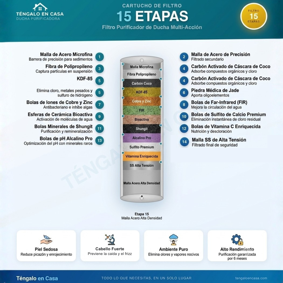 Repuesto Filtro Purificador de Ducha