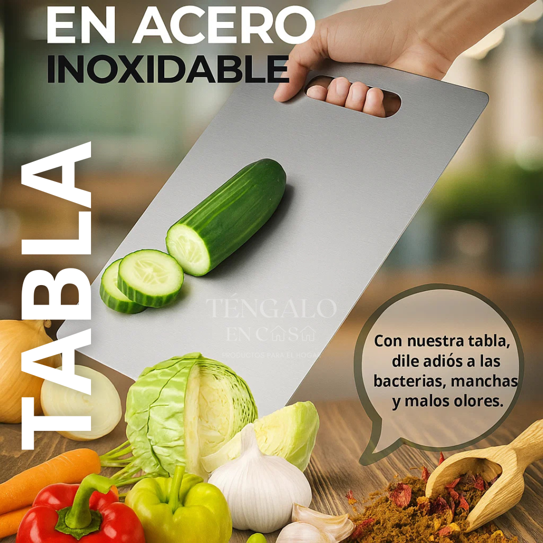 Tabla para picar en acero inoxidable