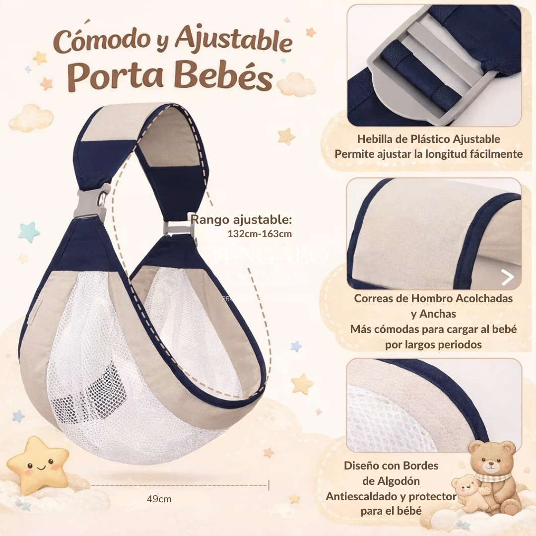 Cargador para bebé transpirable