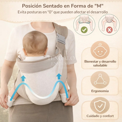 Cargador para bebé transpirable