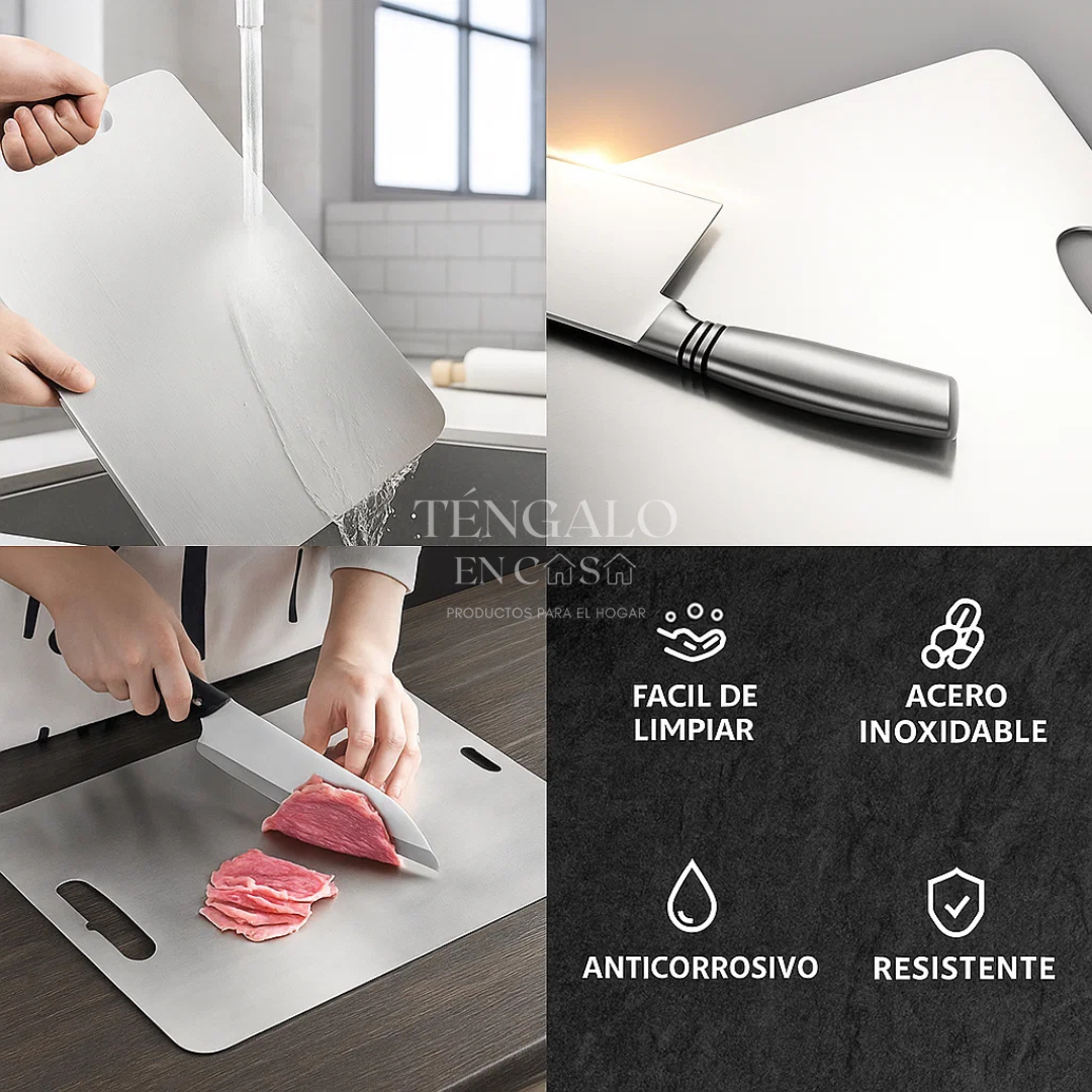 Tabla para picar en acero inoxidable