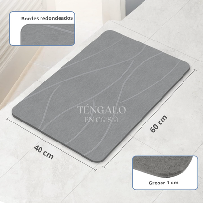 Tapete de Piedra Ultra Absorbente - Gris