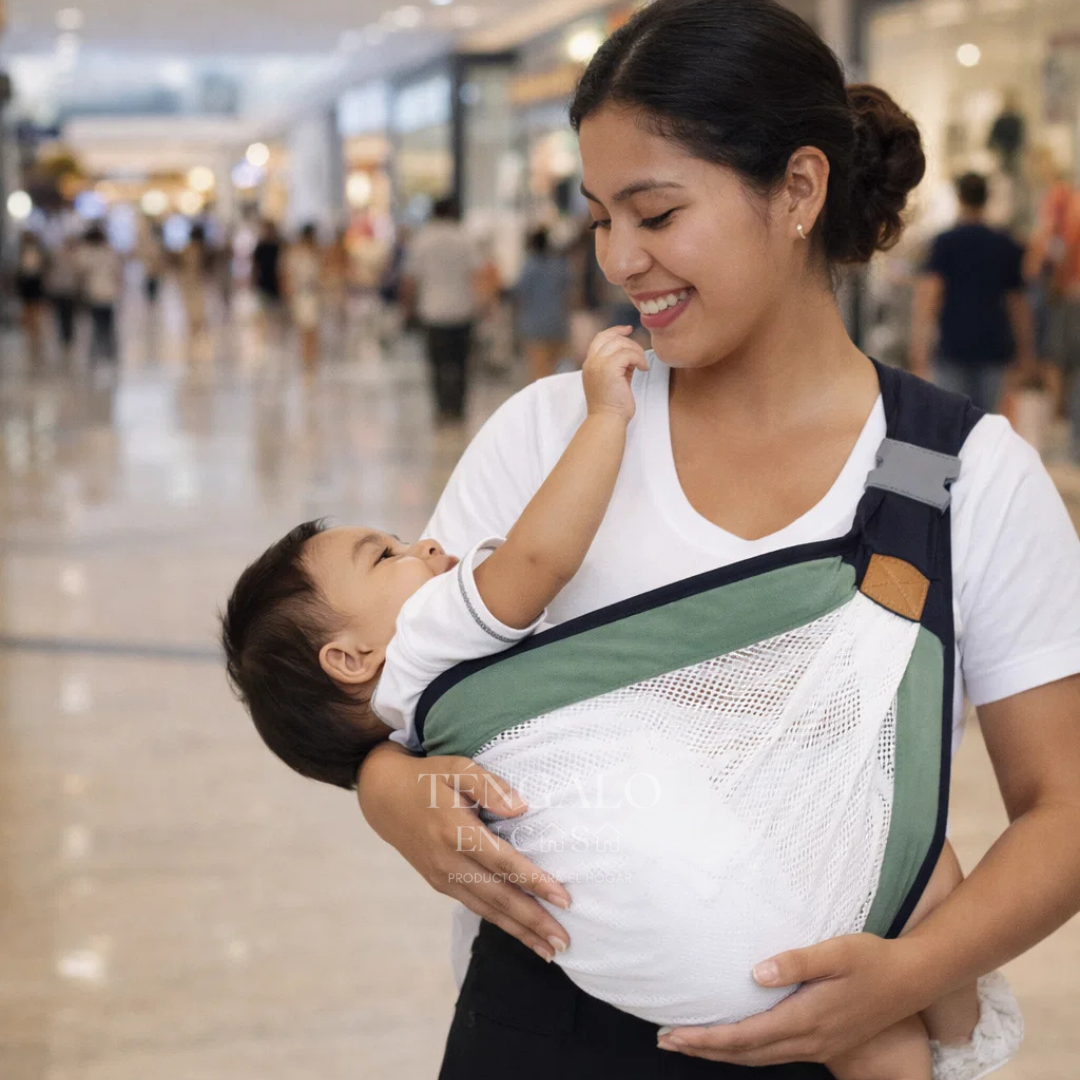 Cargador para bebé transpirable