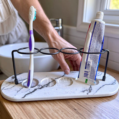 Organizador de Baño de Piedra de Diatomita