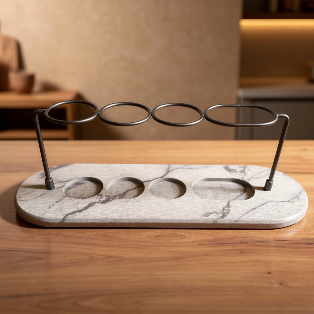 Organizador de Baño de Piedra de Diatomita